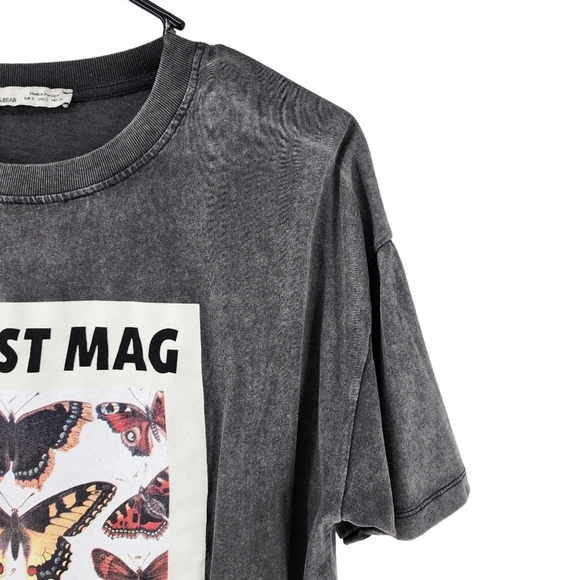 Pull & Bear Women's Butterfly Illustration T-Shirt - S - Picture 3 of 7